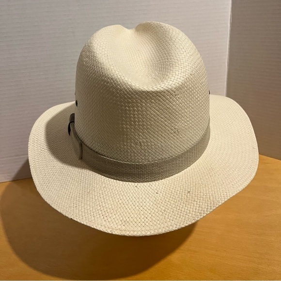 Docker's Safari Wide Brim Straw Hat Men’s Size Medium M Tan - Picture 4 of 10